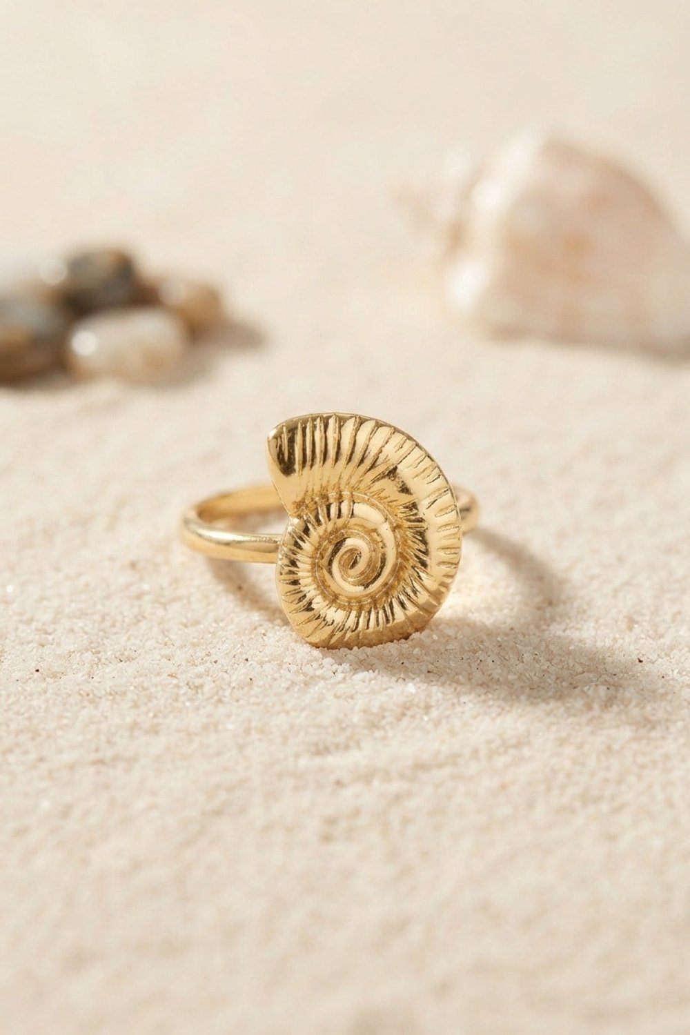 Nautilus Tasarım Gold Renk Kadın Yüzük