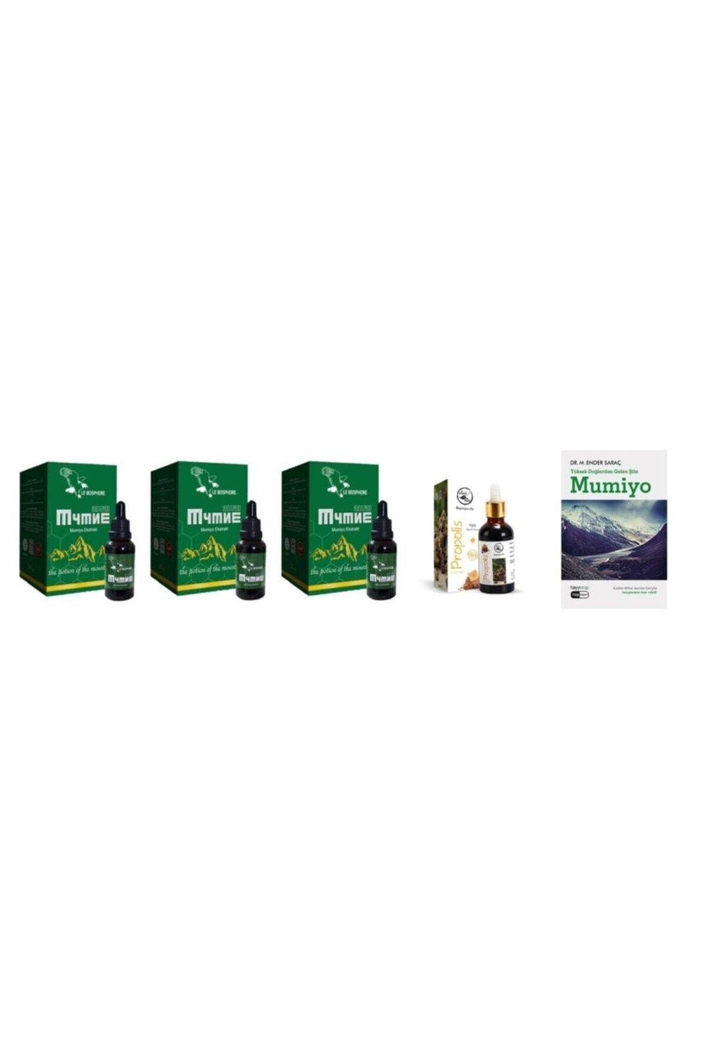 3 Mumiyo Mumian Ekstraktı 30ml Propolis Damla 50ml Dr. Ender Saraç Kitabı