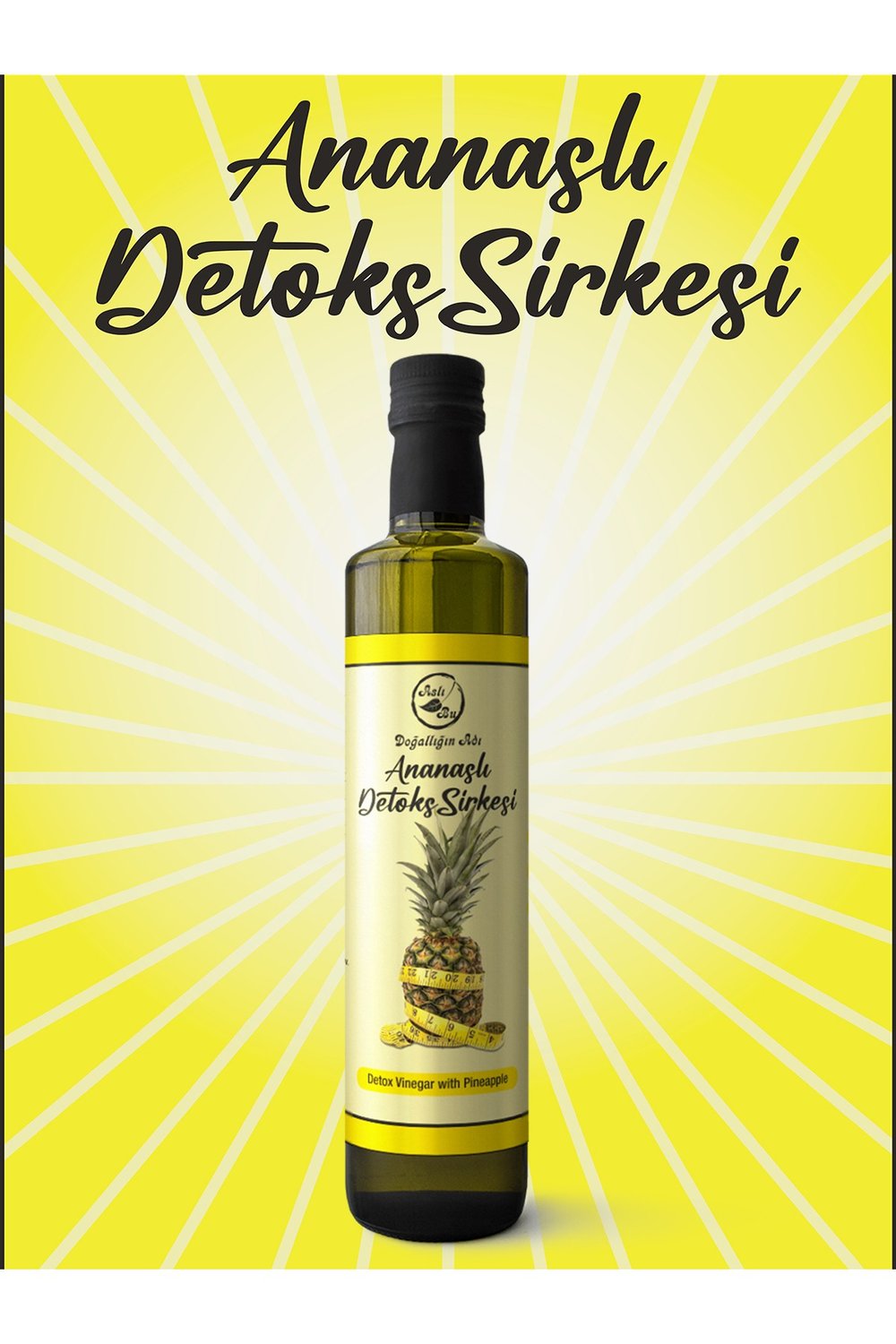 Aslı Bu Ananaslı Detoks Sirkesi %100 Doğal Fermentasyon