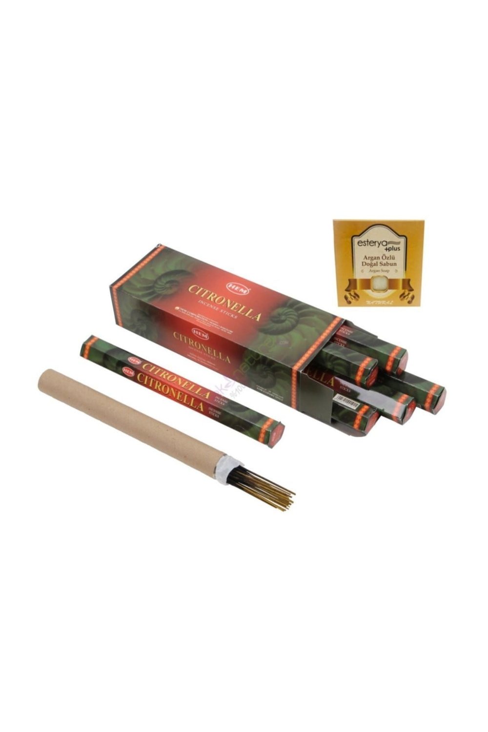 Citronella Haşere Kovucu 6 Adet Tütsü Ve Argan Sabunu