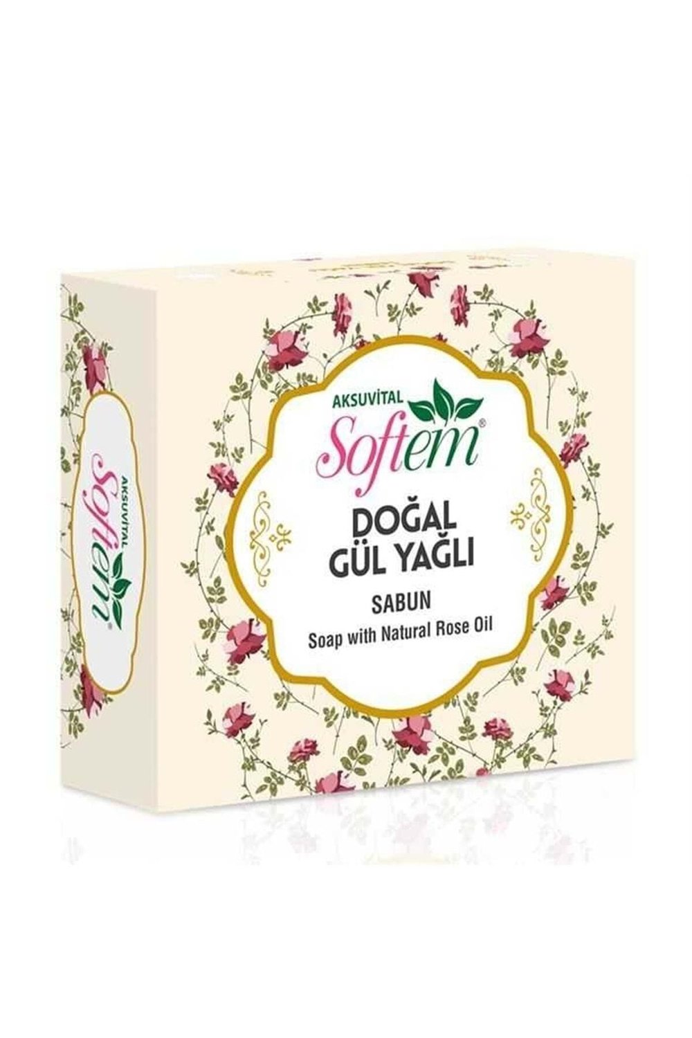 Doğal Gül Yağlı Sabun 130 Gr Aksu Vital