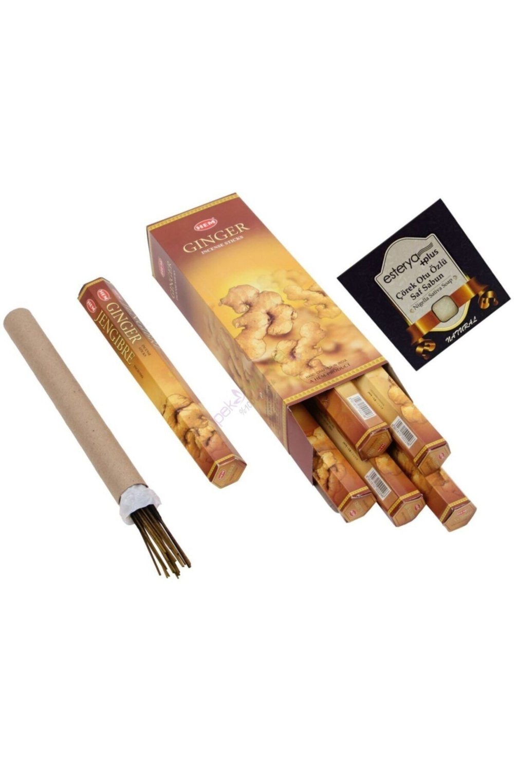 Hem Ginger Zencefil 6' Lı Tütsü Ve Esterya Plus Çörekotu Sabunu