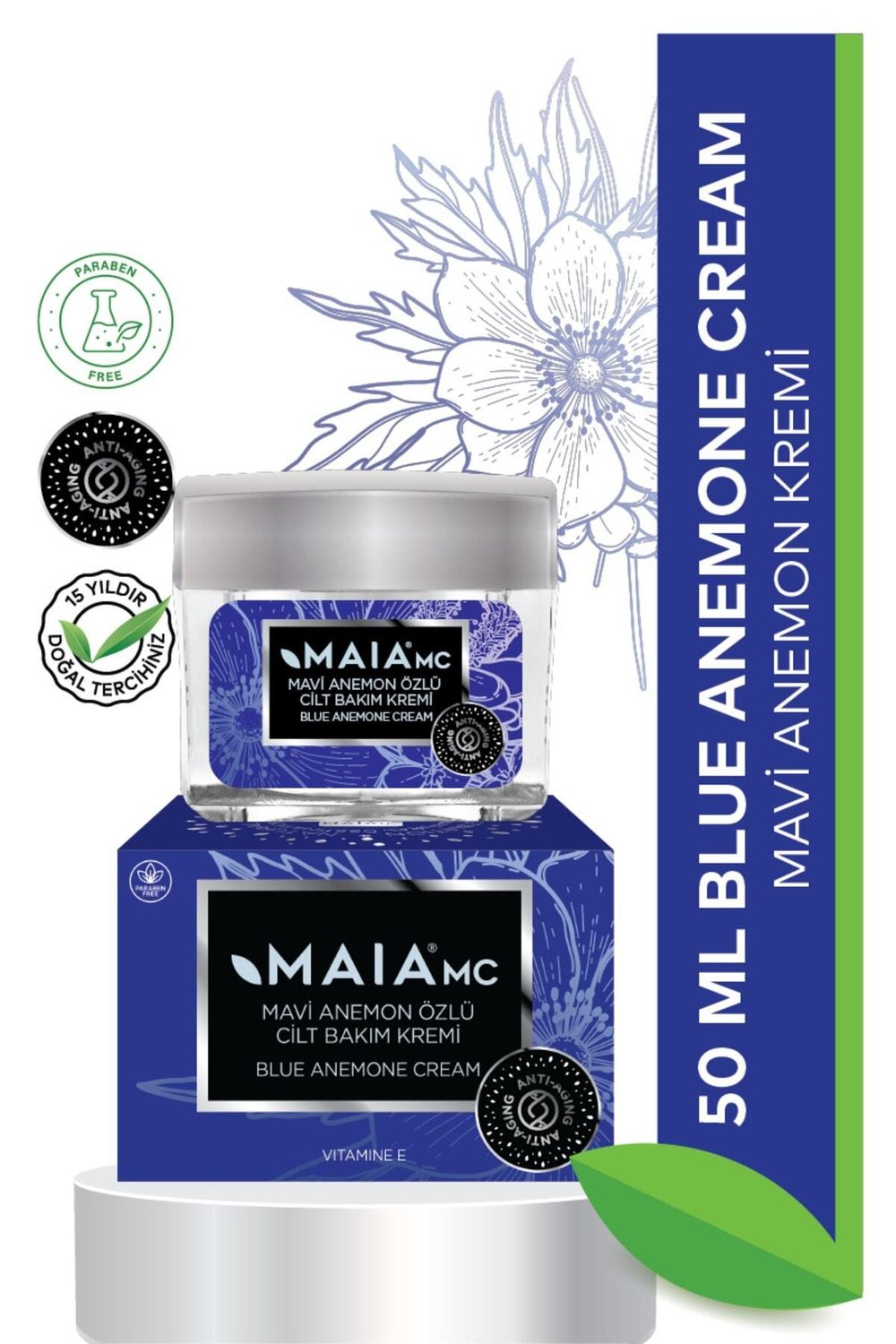 Mavi Anemon Özlü Cilt Bakım Kremi 50 ml