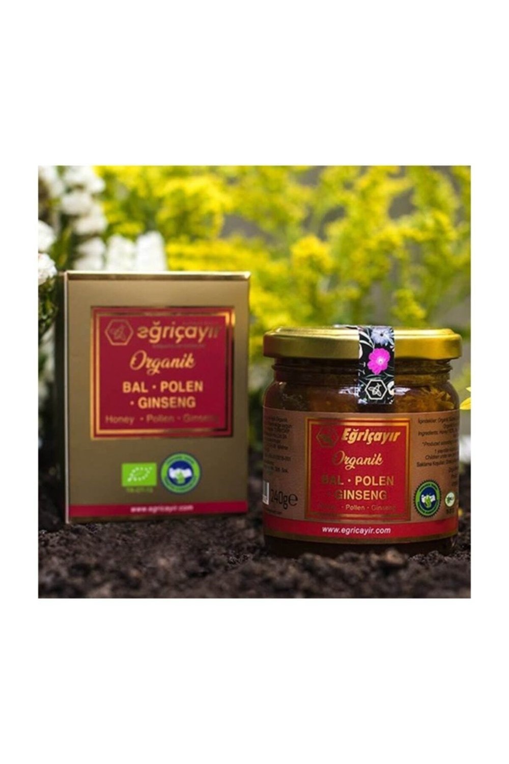 Organik Bal - Polen - Ginseng Karışımı 240gr