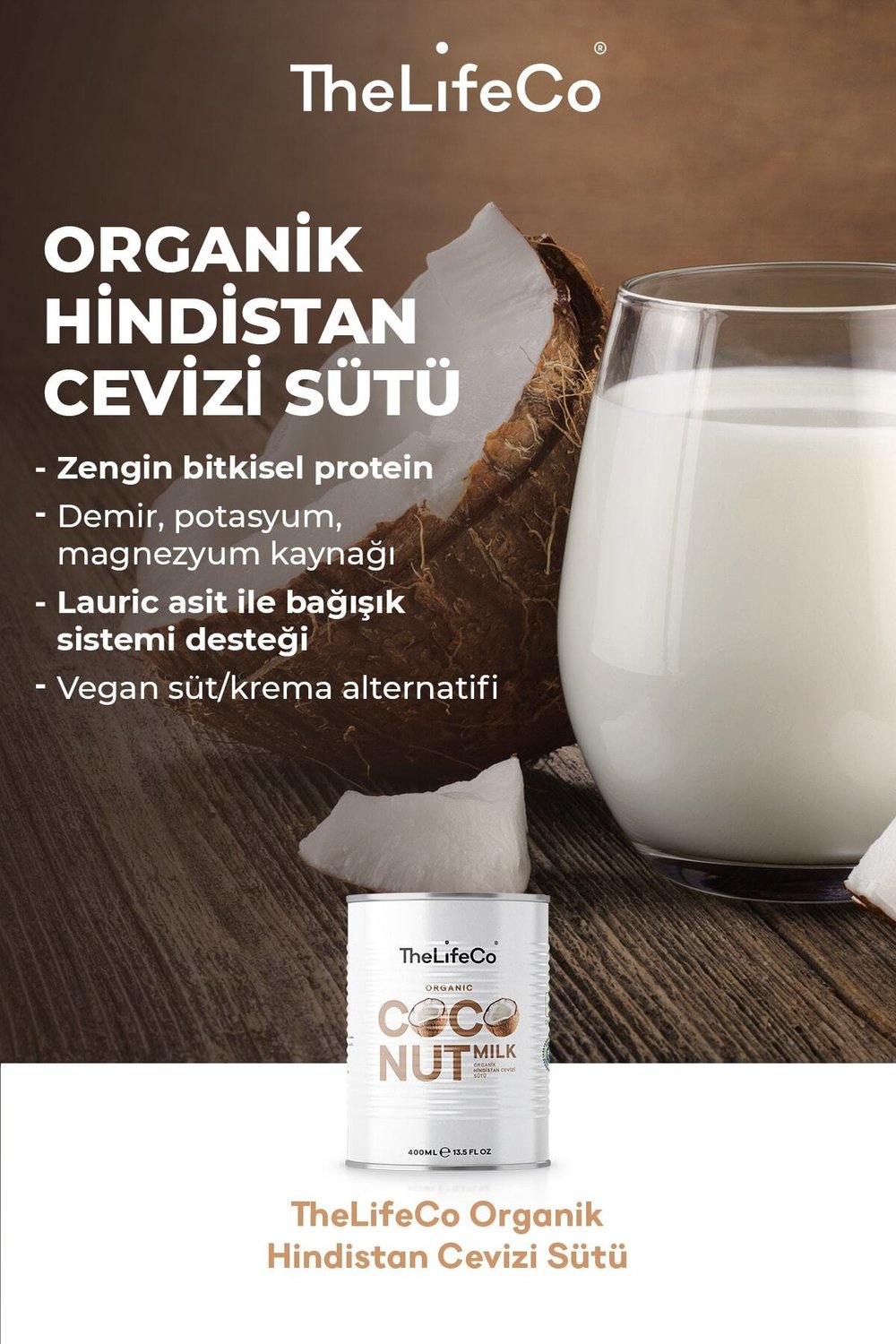 Organik Hindistan Cevizi Sütü 400ml