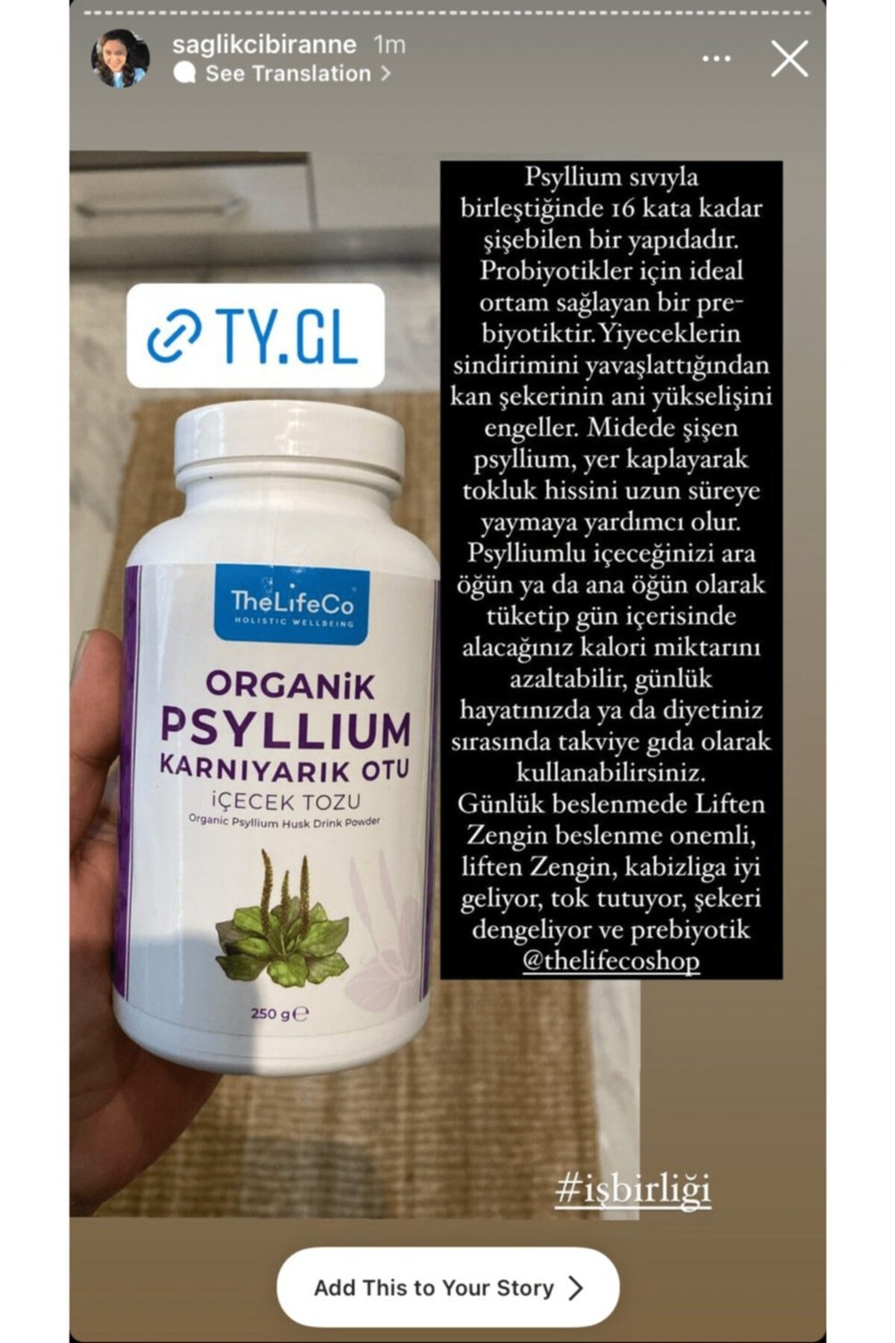 Organik Psyllium Içecek Tozu 250gr
