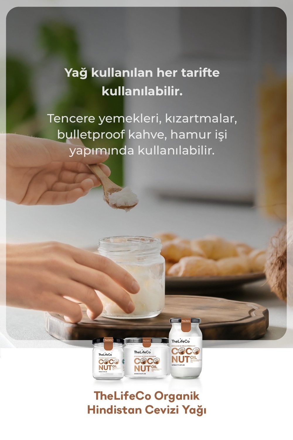Organik Soğuk Sıkım Hindistan Cevizi Yağı 337 ml (VEGAN)