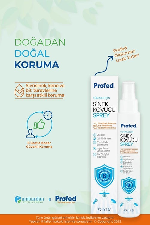 Profed Sinek, Kene, Bit ve Böcek Kovucu Sprey 75 ml