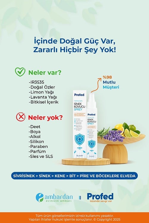 Profed Sinek, Kene, Bit ve Böcek Kovucu Sprey 75 ml
