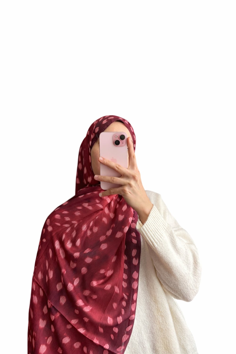 BORDO CEYLAN DESEN PAMUK SOFT ŞAL