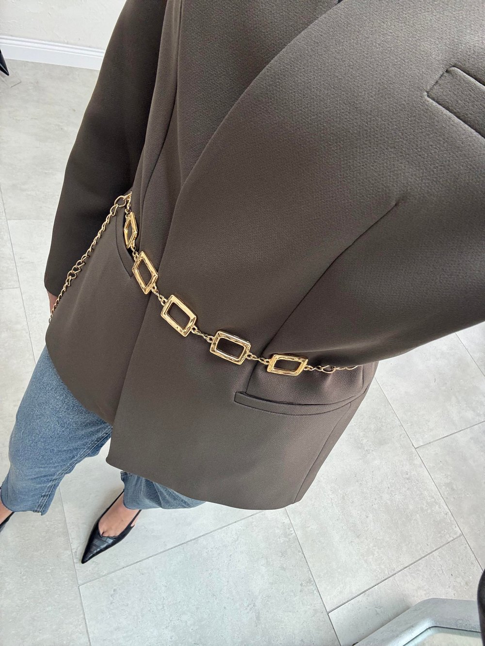 Gold Kare Model Kemer Zincir