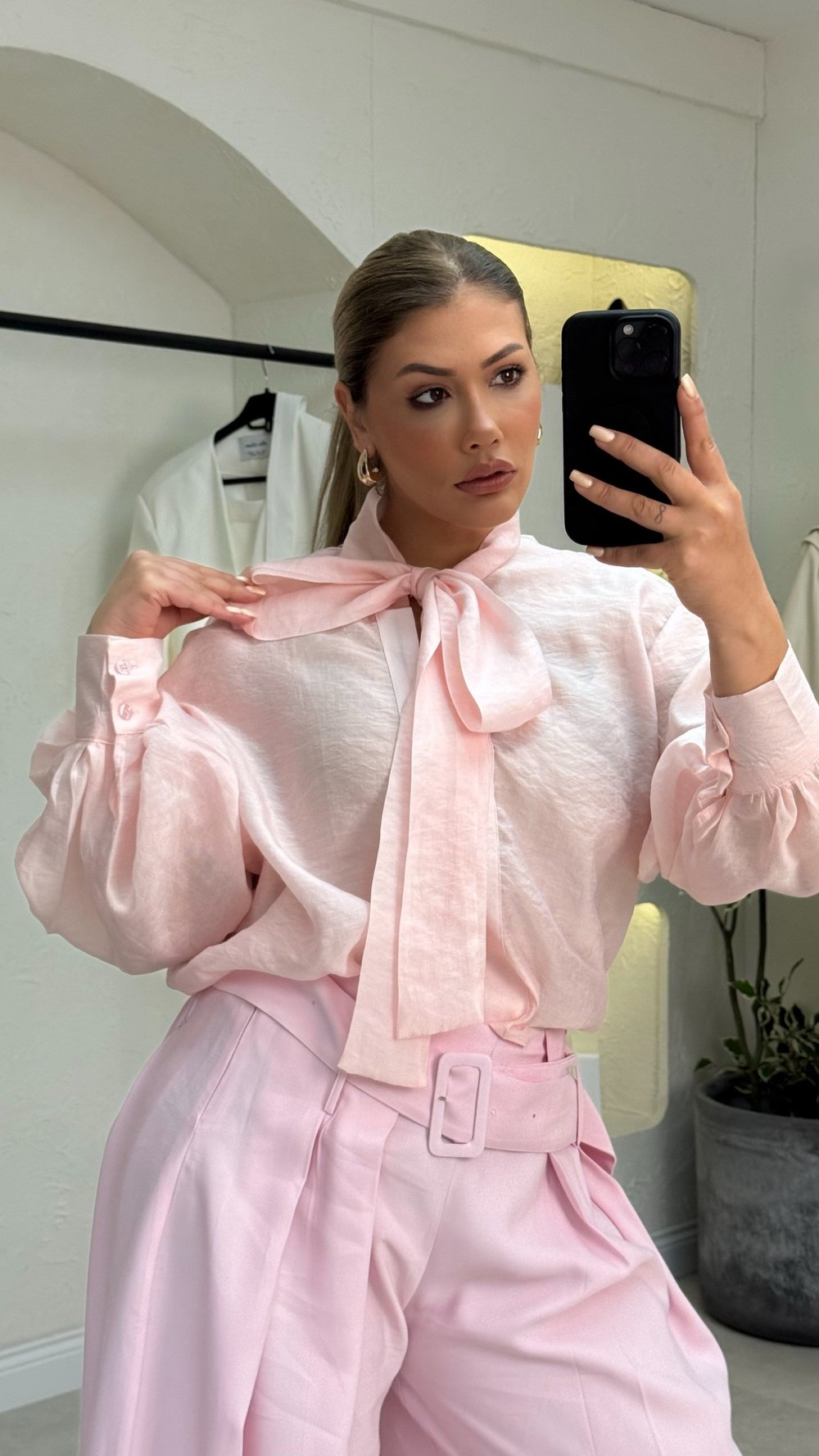 Pembe Balon Kol Gömlek