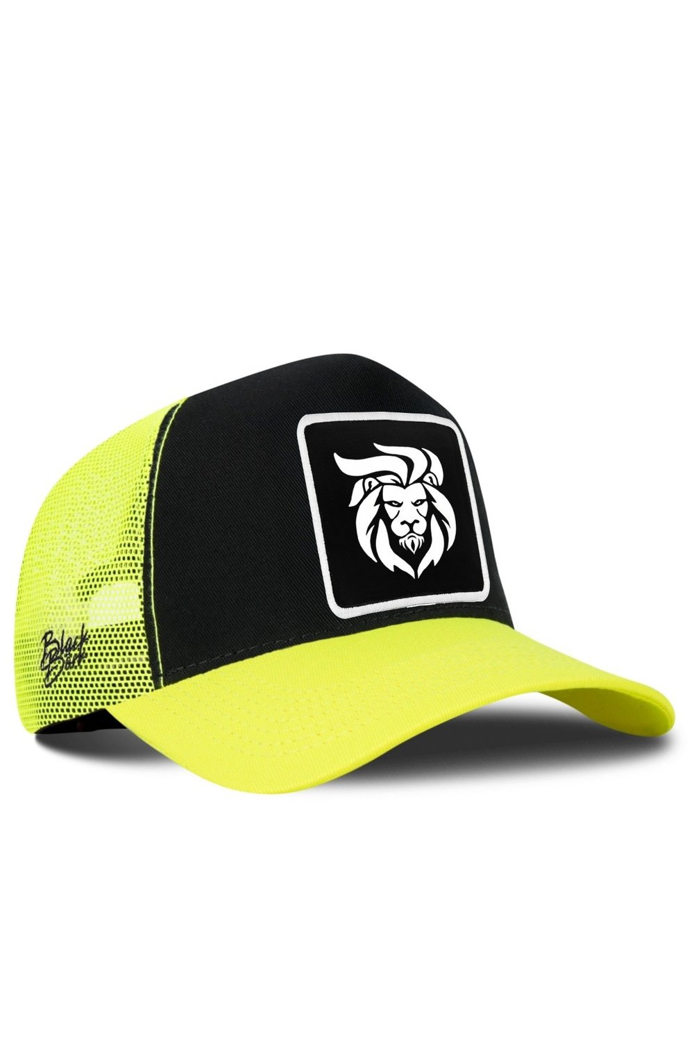 Aslan Logolu Neon-Siyah Trucker Şapka
