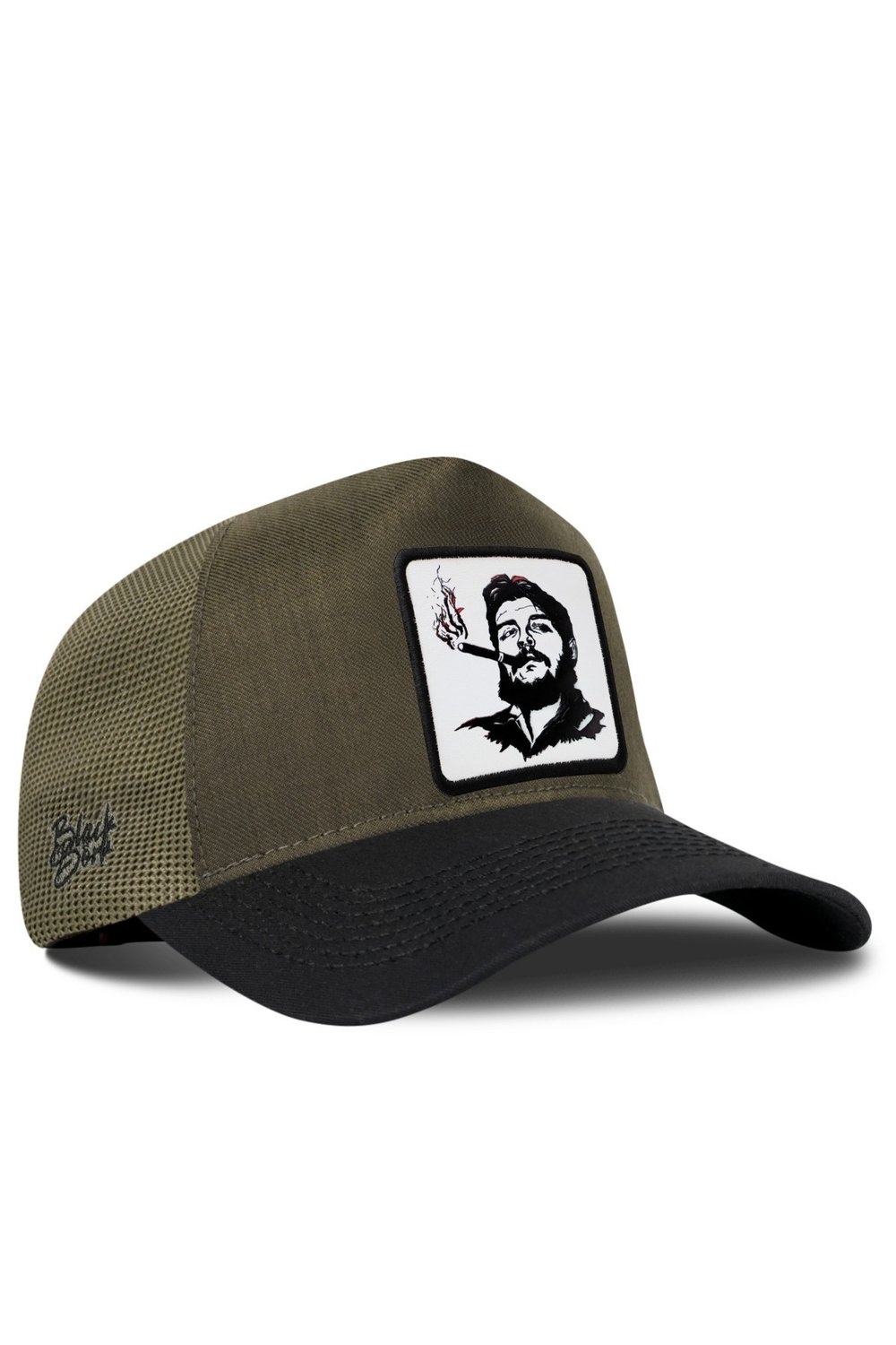 Che Guevara Logolu Cordura Siyah-Haki Trucker Şapka