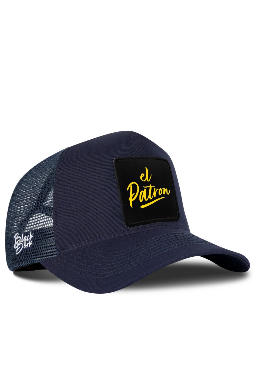 El Patron Logolu Koyu Lacivert-Sarı Trucker Şapka
