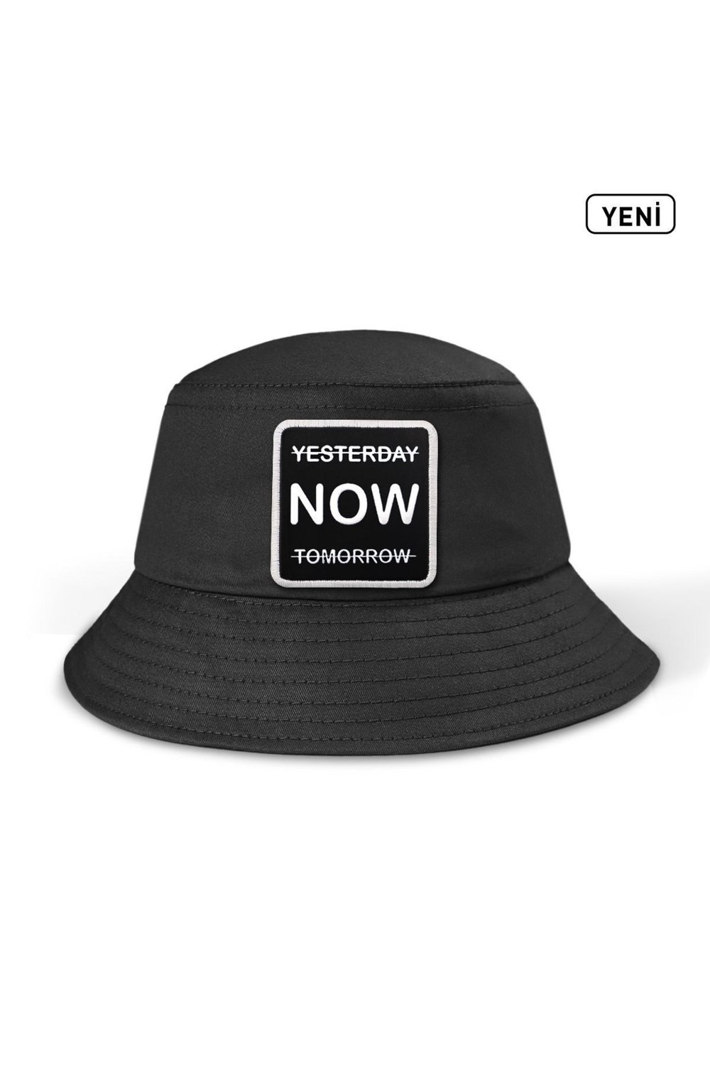 Yesterday Now Tomorrow Logolu Bucket Siyah Şapka