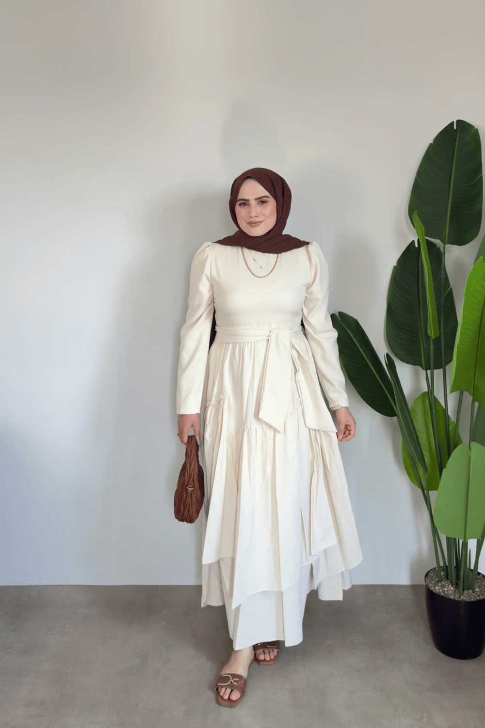 Vela Tasarım Elbise | Krem