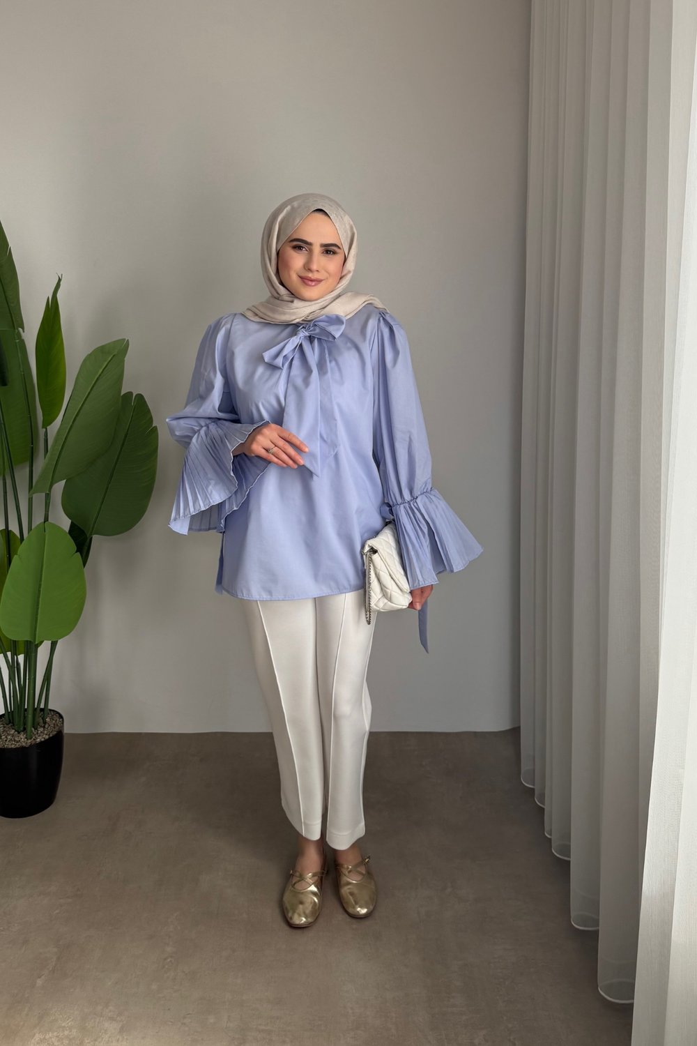 Yeni Alya Gömlek | Açık Mavi