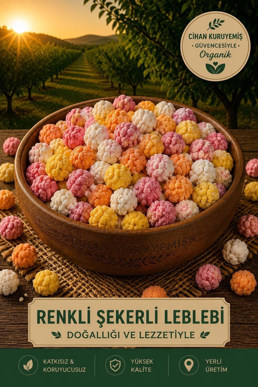 Renkli Şekerli Leblebi