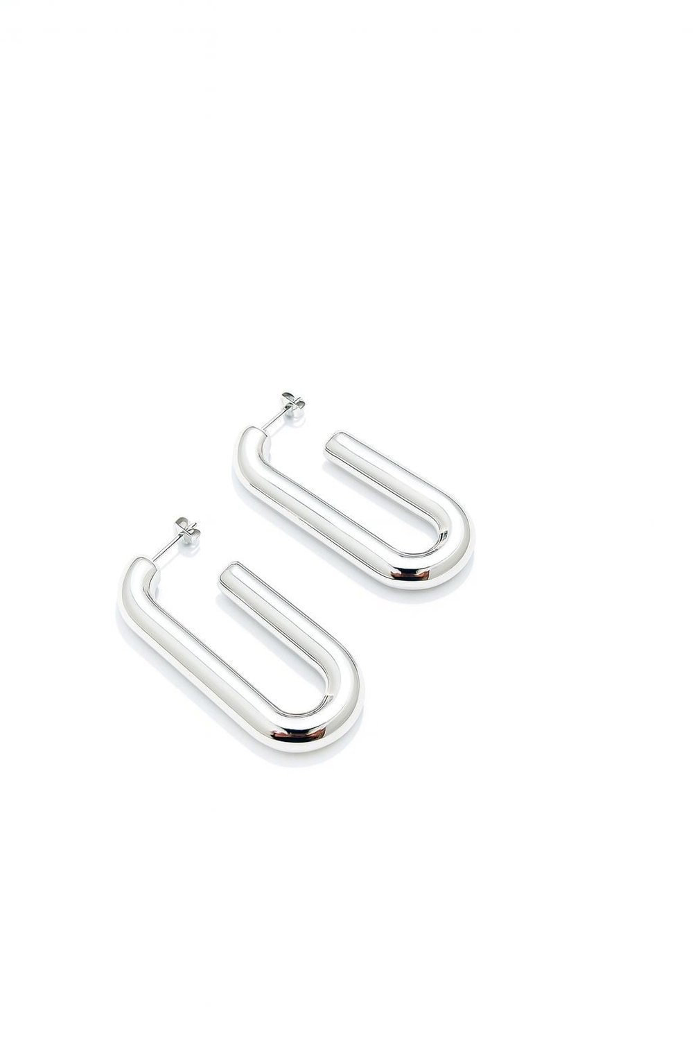 Geometric Silver Earring