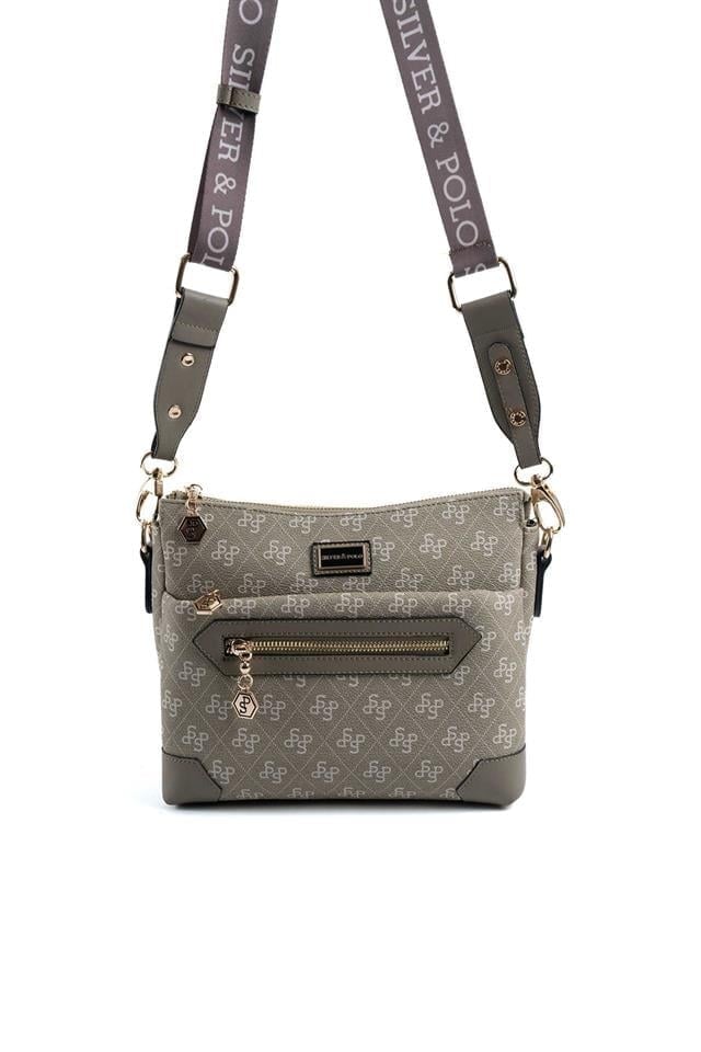 Silver & Polo SP1110 Kadın Çapraz Çanta Monogram Y.Yeşil