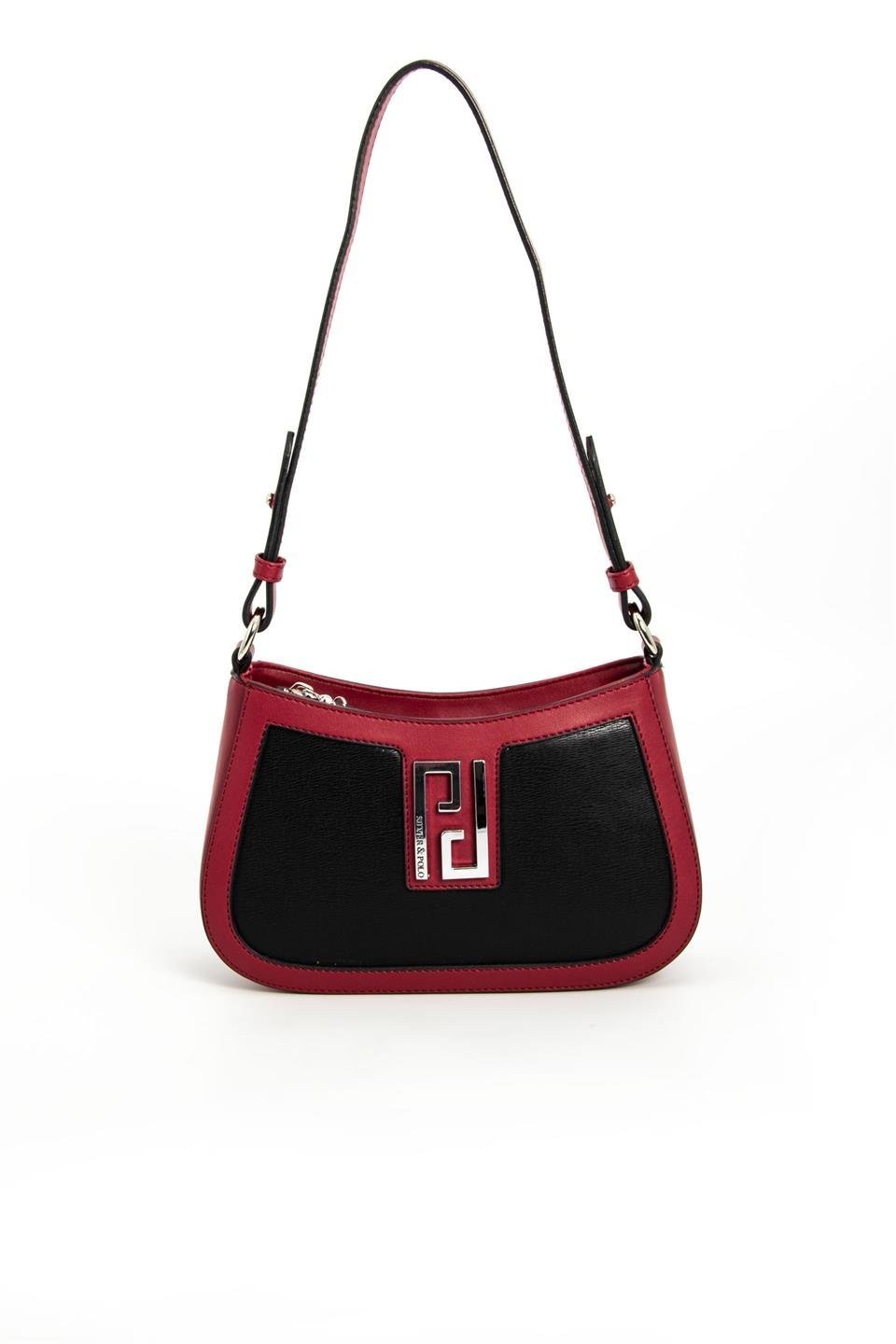 Silver & Polo SP1132 Kadın Çapraz Çanta Düz Siyah-Bordo