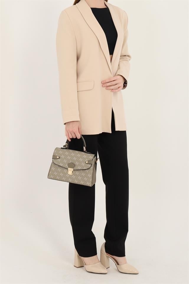 Silver & Polo SP1159 Kadın El Çantası Monogram Y.Yeşil