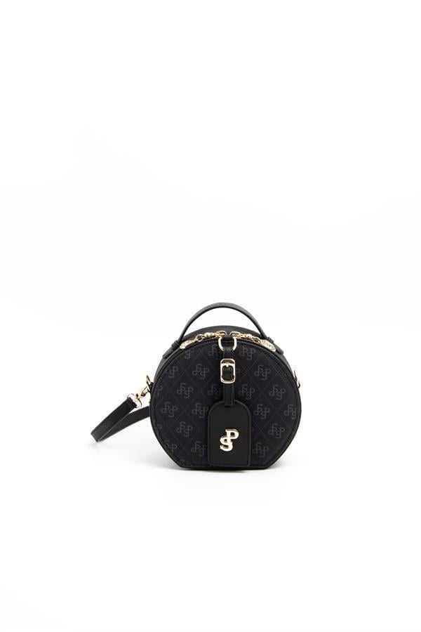 Silver & Polo SP1163 Kadın Çapraz Çanta Monogram Siyah