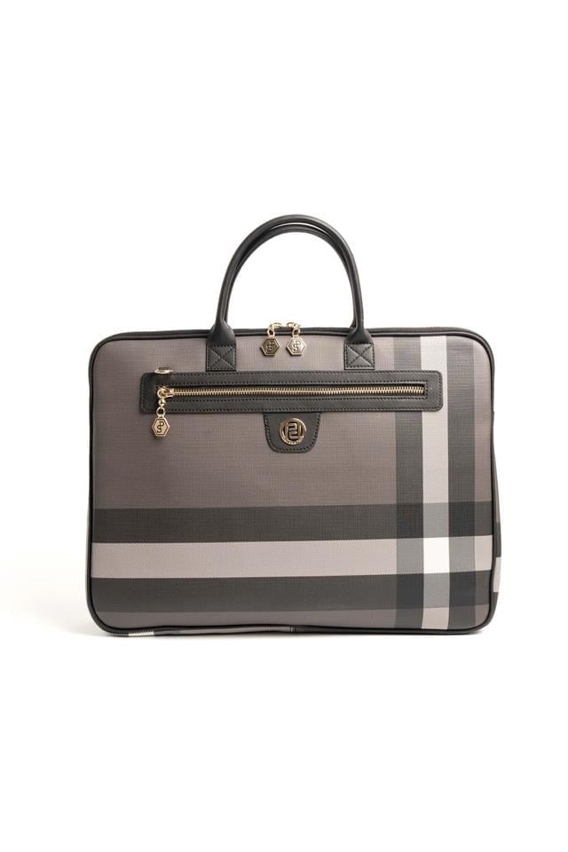 Silver & Polo SP1175 Kadın Laptop & Evrak Çantası Ekose Siyah