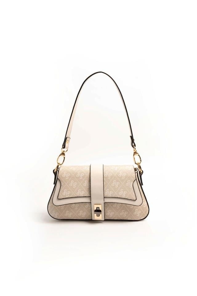 Silver & Polo SP1177 Kadın Omuz Çantası Monogram Taş-Kemik