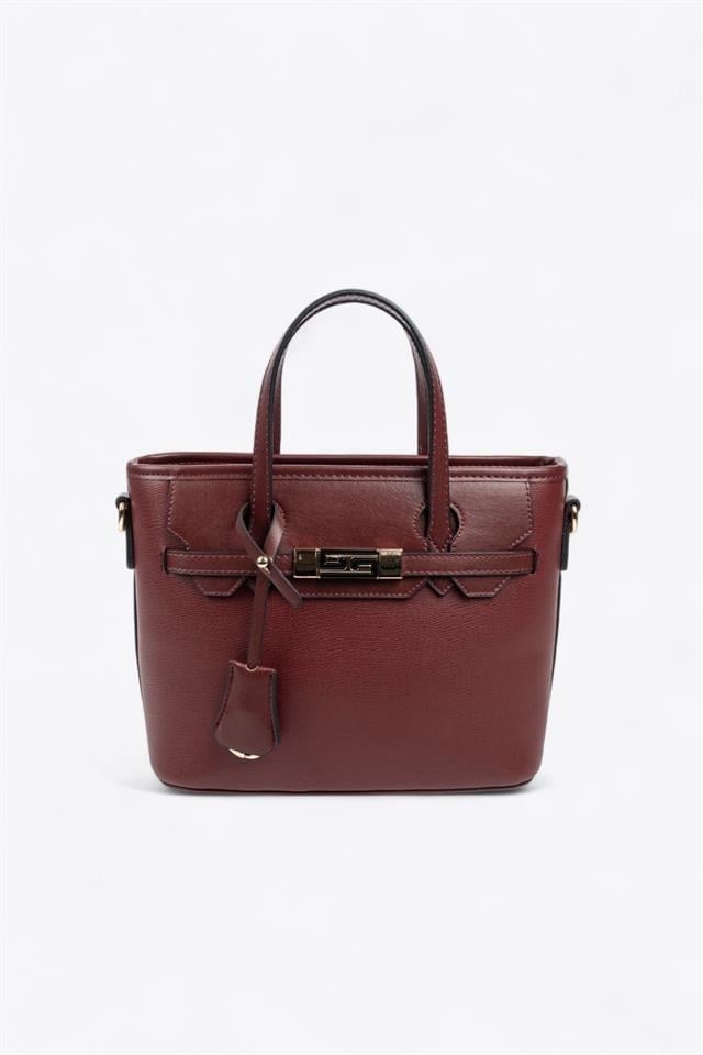 Silver & Polo SP1185 Kadın El Çantası Düz Bordo