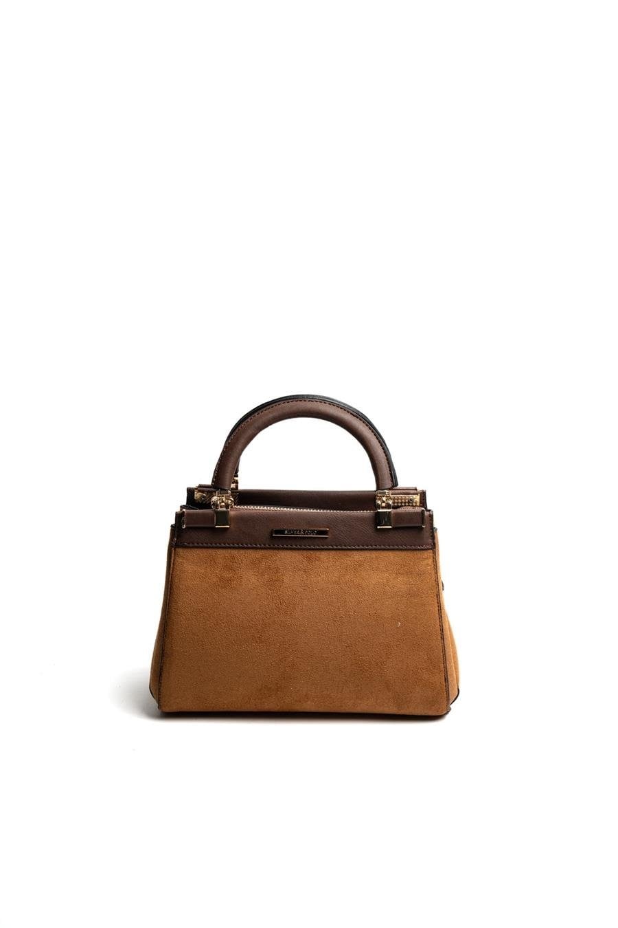 Silver & Polo SP1193 Kadın El Çantası Süet Taba-Kahve