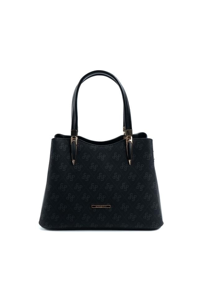 Silver & Polo SP1205 Kadın El Çantası Monogram Siyah