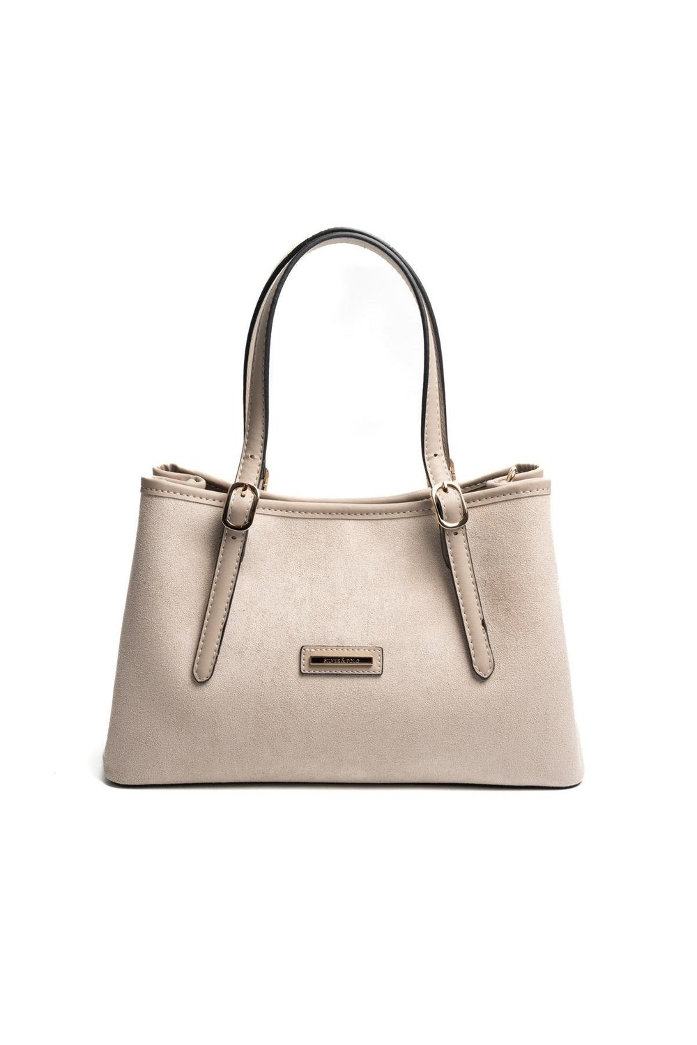 Silver & Polo SP1252 Kadın El Çantası Süet Bej-Kum