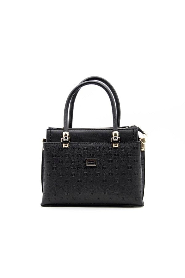 Silver & Polo SP826 Kadın El Çantası Logolu Siyah
