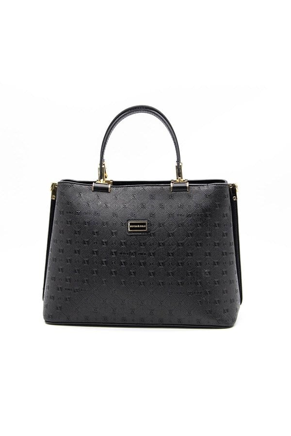 Silver & Polo SP924 Kadın El Çantası Logolu Siyah