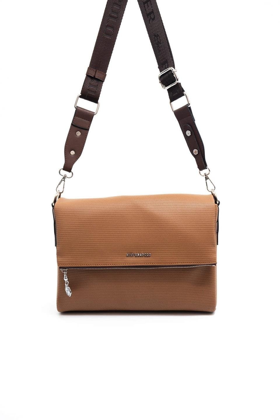 Silver & Polo SP963 Kadın Çapraz Çanta Petek Karamel-Kahve
