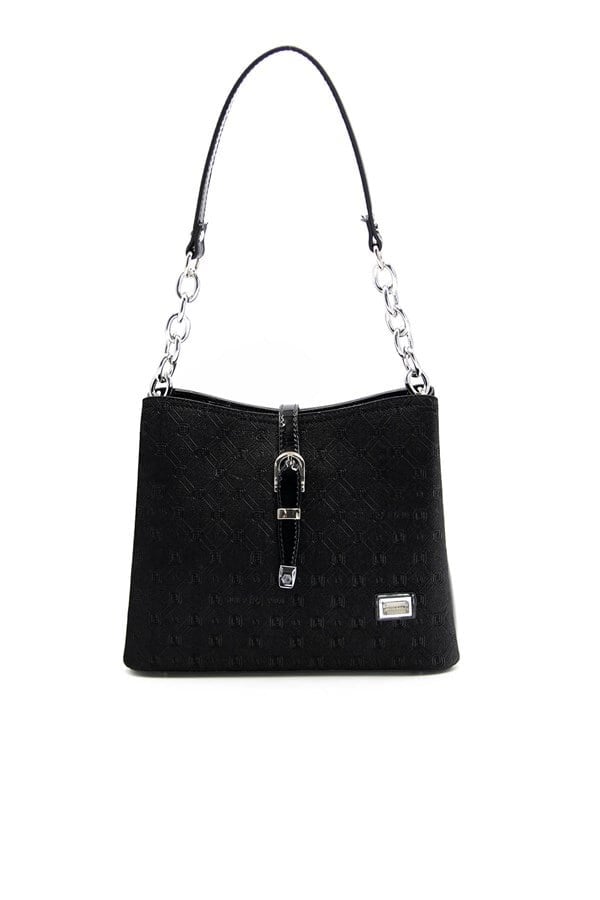 Silver & Polo SP974 Kadın Omuz Çantası Fashion Siyah-Rugan Siyah