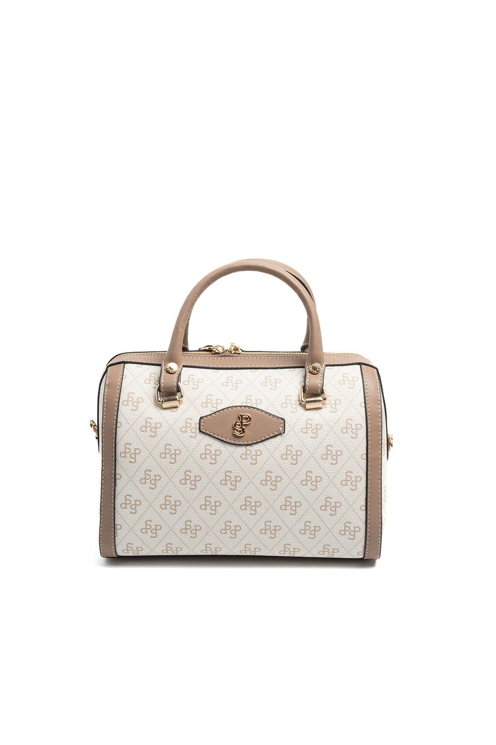 SP1091 Kadın El Çantası Monogram Bej-Latte