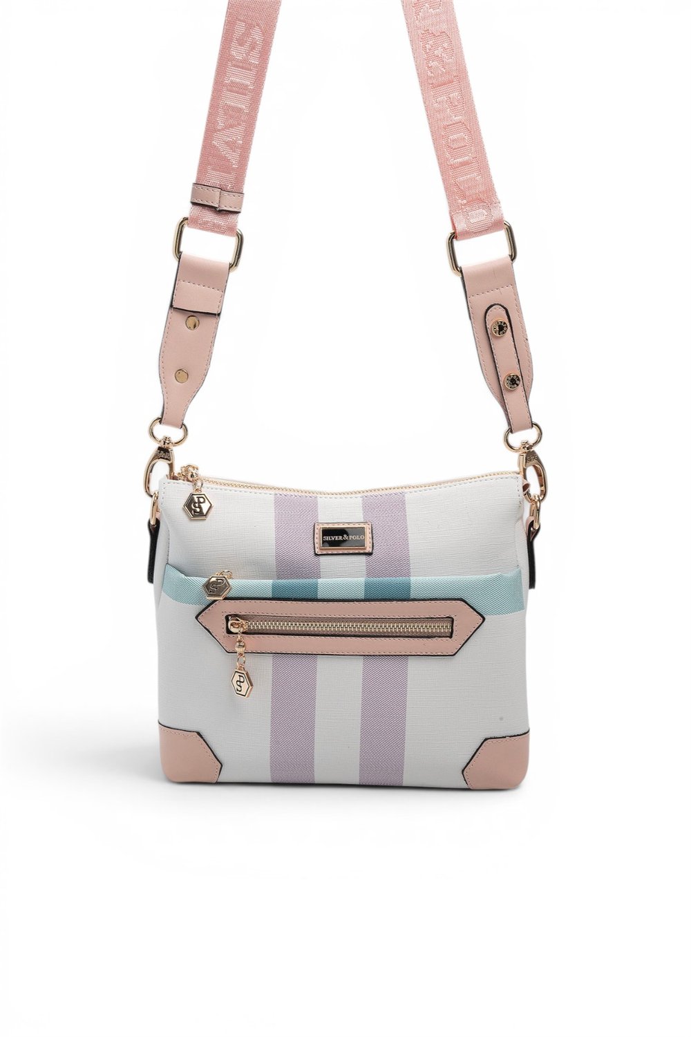 SP1110 Kadın Çapraz Çanta Ekose Lila-Pembe SP1110-M71
