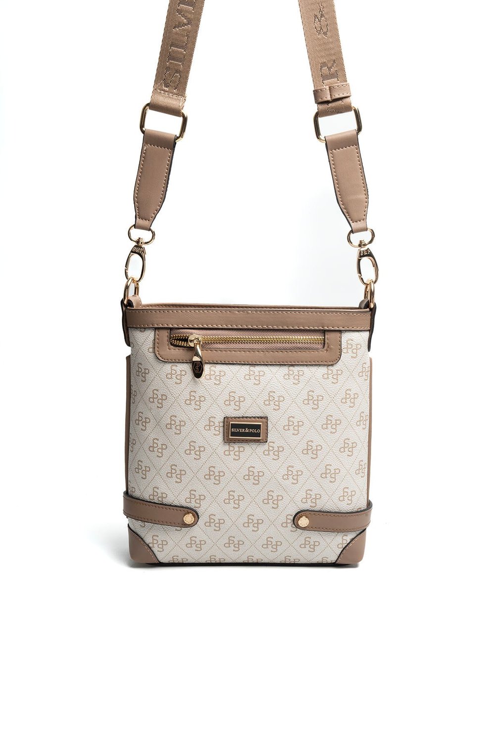 SP1120 Kadın Çapraz Çanta Monogram Bej-Latte