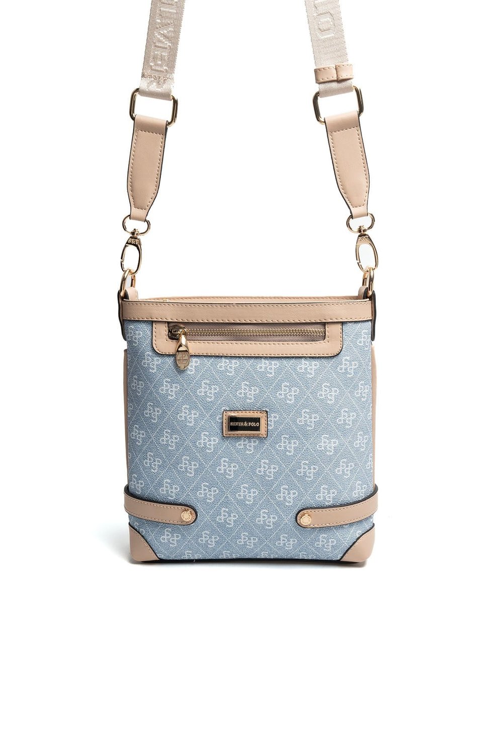 SP1120 Kadın Çapraz Çanta Monogram Mavi-Ten