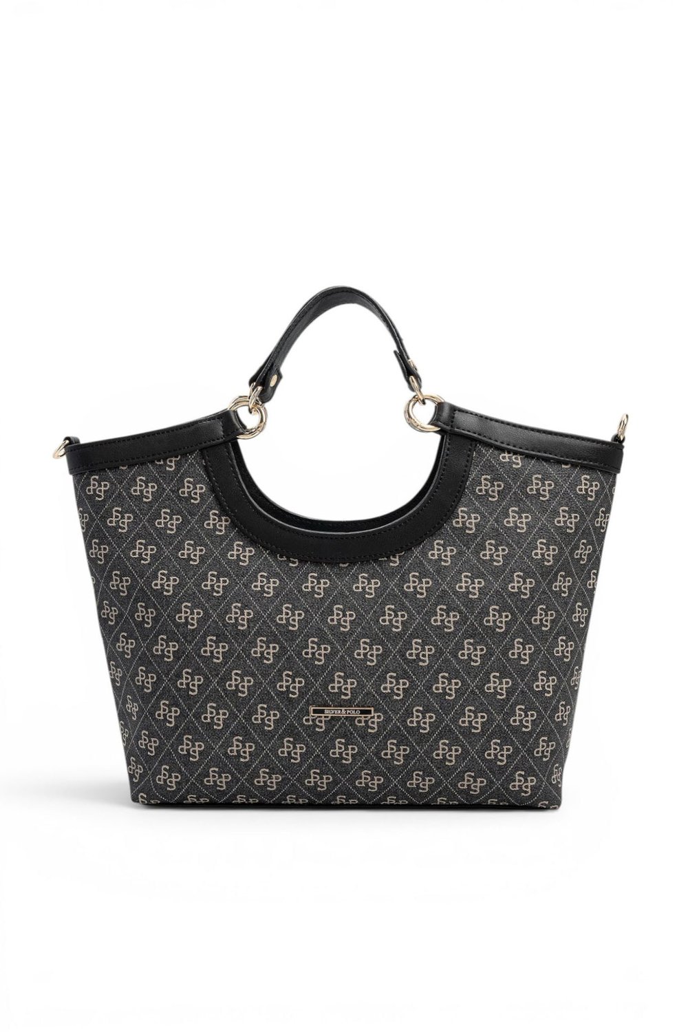 SP1189 Kadın El Çantası Monogram Füme - Siyah SP1189-M178