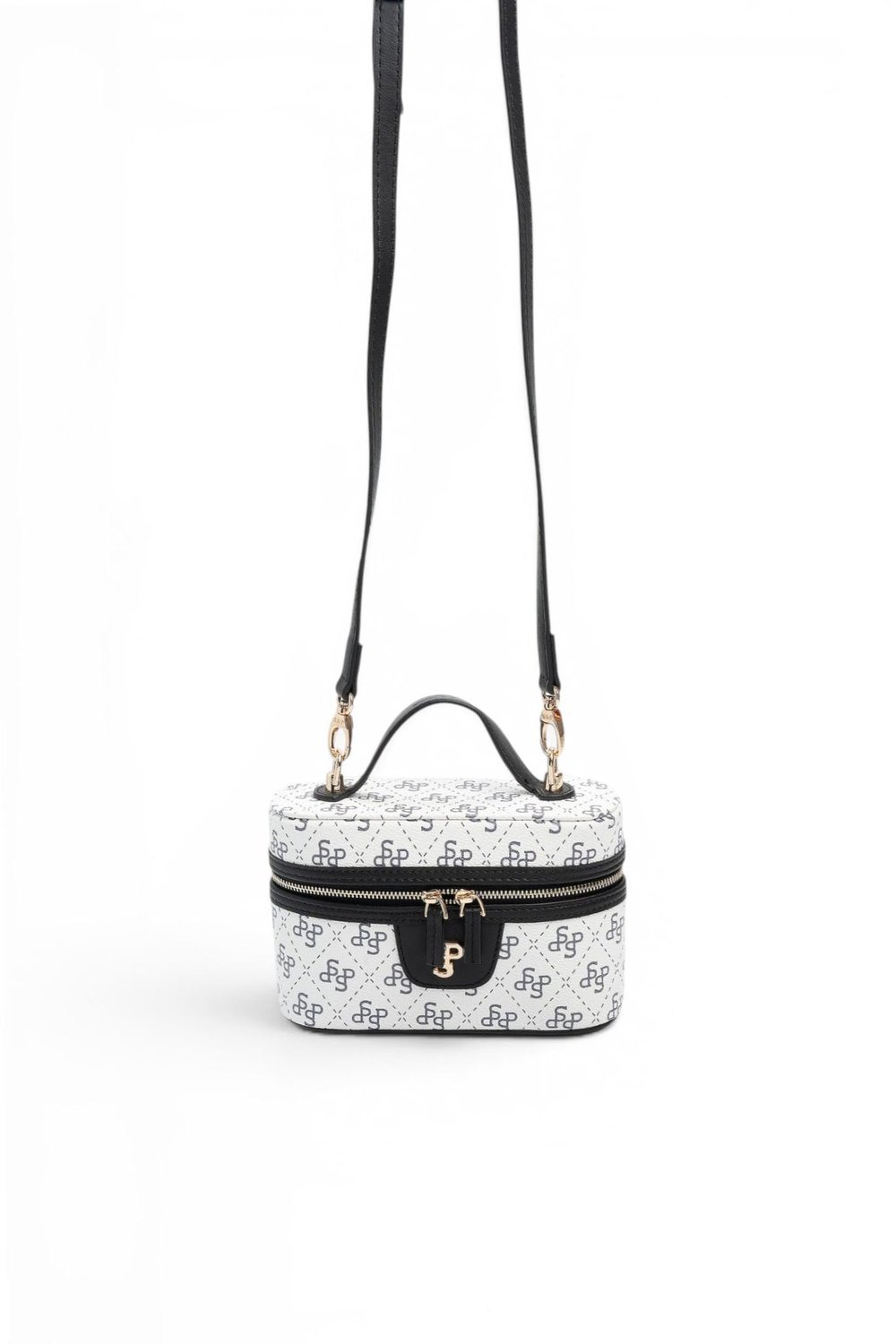 SP1195 Kadın El Çantası Monogram Beyaz - Siyah SP1195-M178