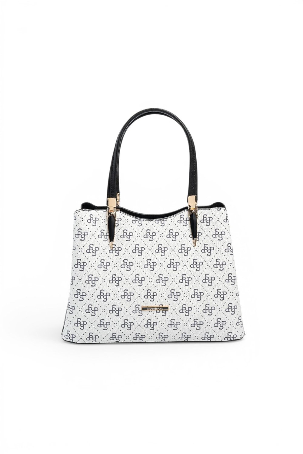 SP1205 Kadın El Çantası Monogram Beyaz - Siyah SP1205-M178