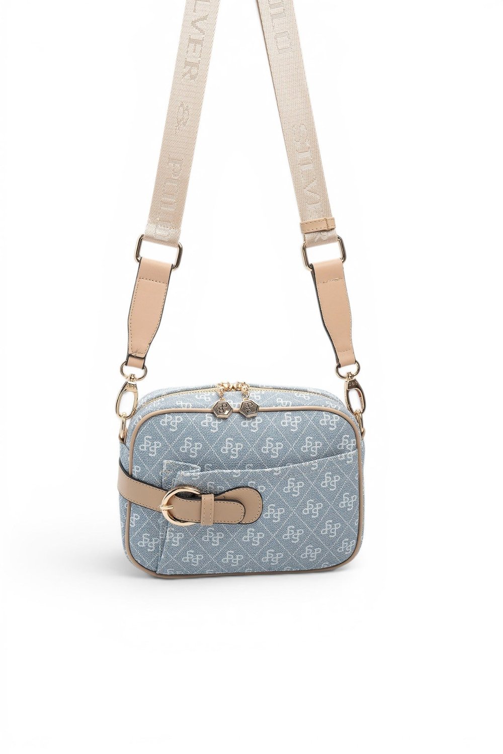 SP1256 Kadın Çapraz Çanta Monogram Mavi - Ten SP1256-M178