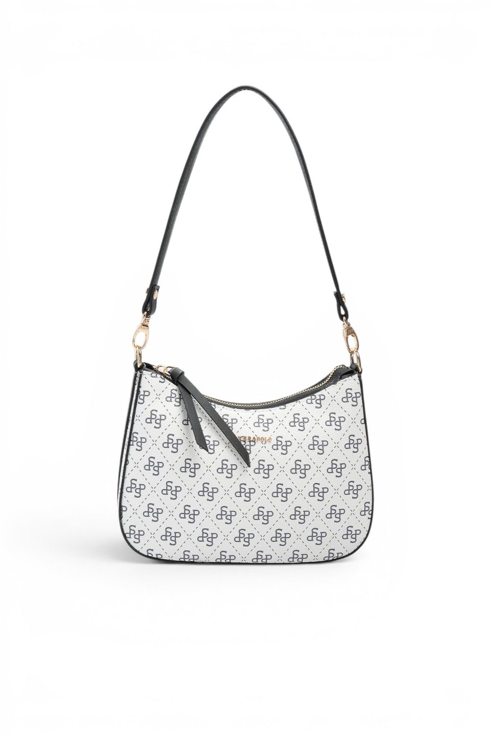 SP1259 Kadın Omuz Çantası Monogram Beyaz - Siyah SP1259-M178