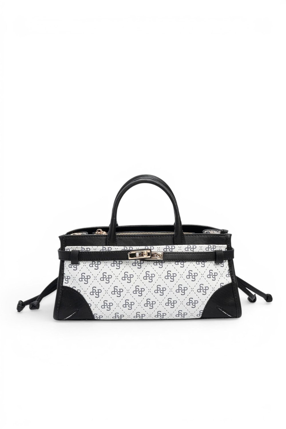 SP1260 Kadın El Çantası Monogram Beyaz - Siyah SP1260-M178