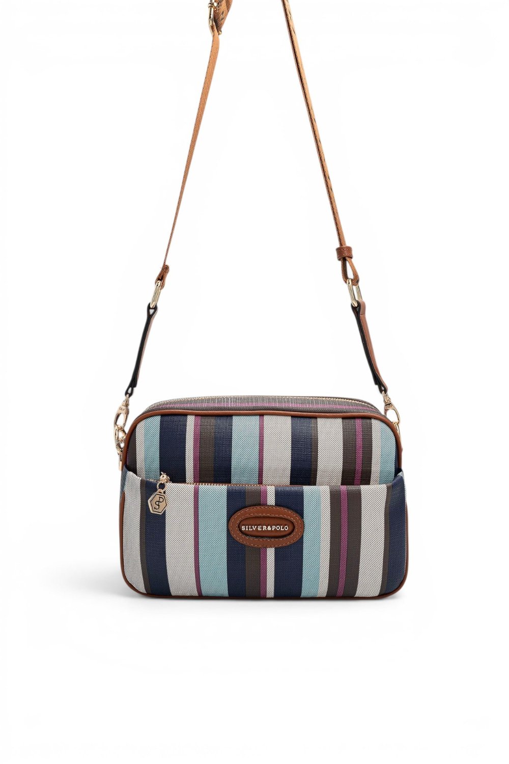 SP1267 Kadın Çapraz Çanta Ekose Mix - Taba SP1267-M2