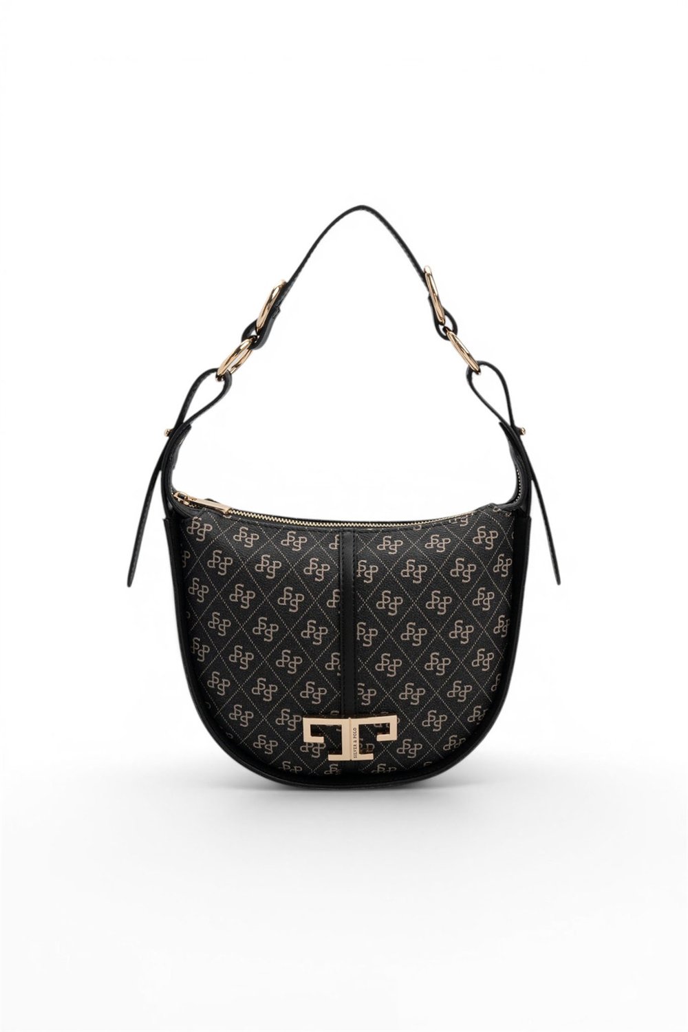 SP1270 Kadın Omuz Çantası Monogram Füme-Siyah SP1270-M178
